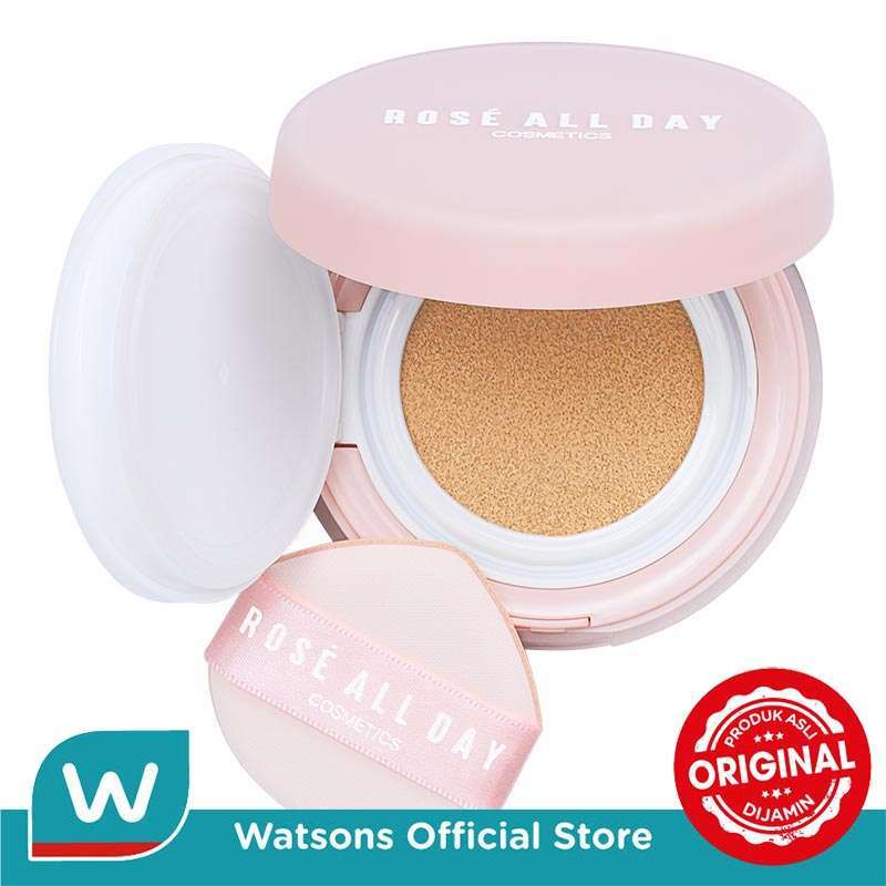 Promo Rosé All Day The Realest Lightweight Essence Cushion Sand 15g