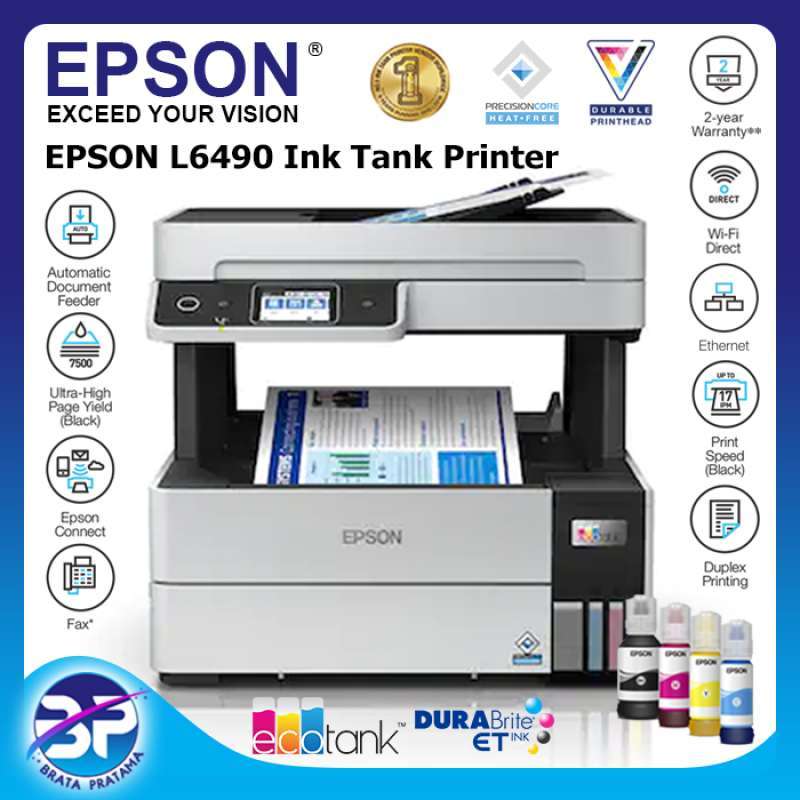 Jual Epson L6490 WiFi Duplex All In One Ink Tank Printer With ADF di