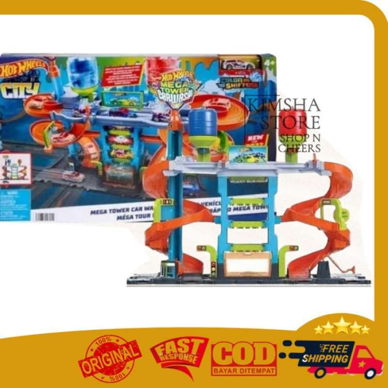 Jual Hot Wheels Mega Tower Car Wash Color Change Mobil Berubah Warna Ori di Seller Indah Toys ...