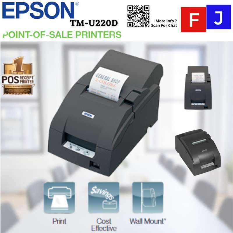 Jual Epson Tm-u220d / Tmu 220d Usb Receipt Printer (non Auto Cutter) Di ...