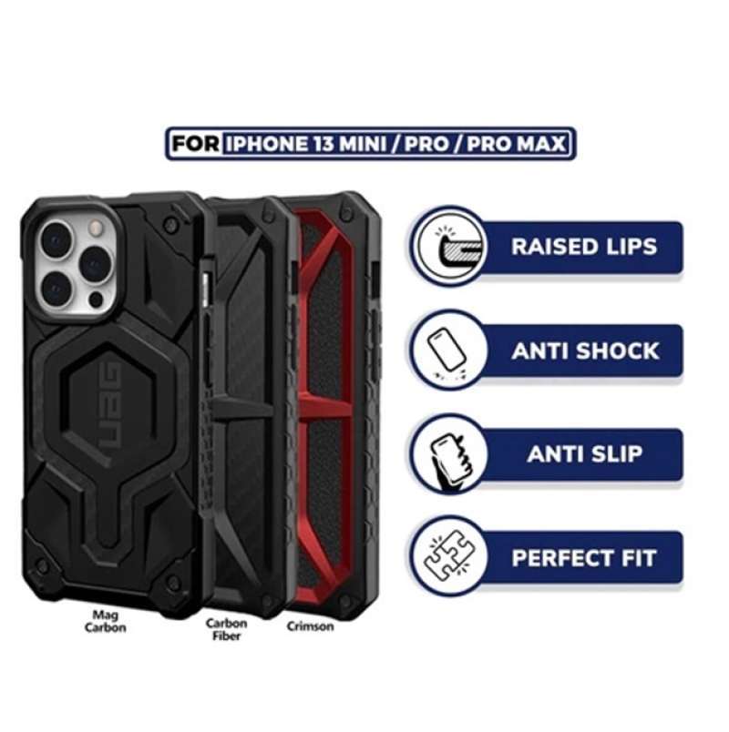 Promo Case iPhone 13 Pro Max Mini UAG Monarch Hybrid Shockproof Armor Casing IPhone 13 Black