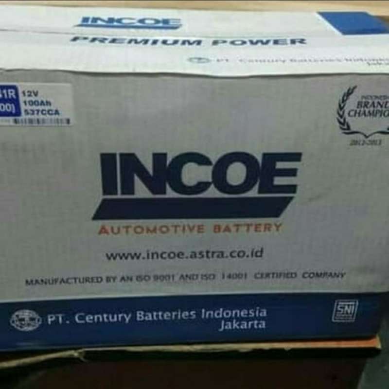 Promo battery aki incoe premium n100 12v 100ah original Astra