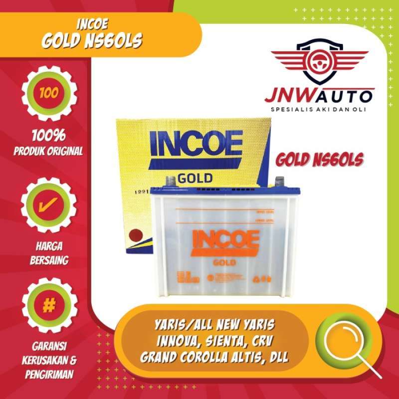 Promo Aki INCOE Hybrid NS60LS - Aki Mobil Yaris, Innova, Vios, CRV