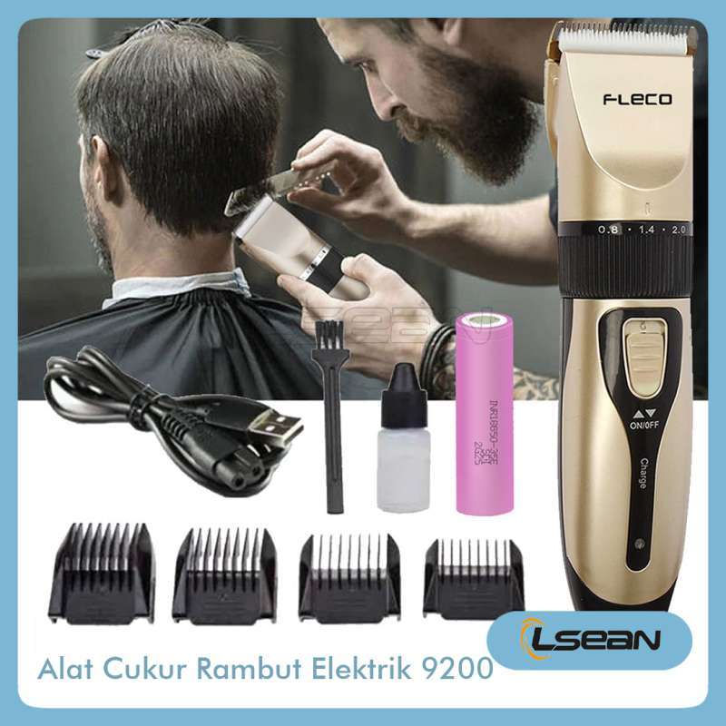 Jual Fleco Set Alat Mesin Cukur Rambut Barber Elektrik Professional