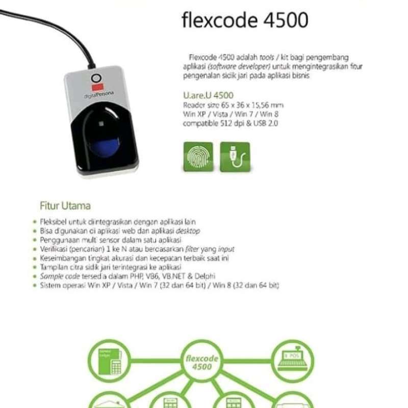 Promo u are u digital persona fingerspot flexcode 4500 Diskon 35% di ...