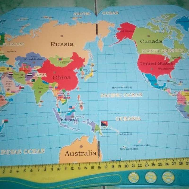 Promo Montessori Map of The World National Flag Diskon 27% di Seller
