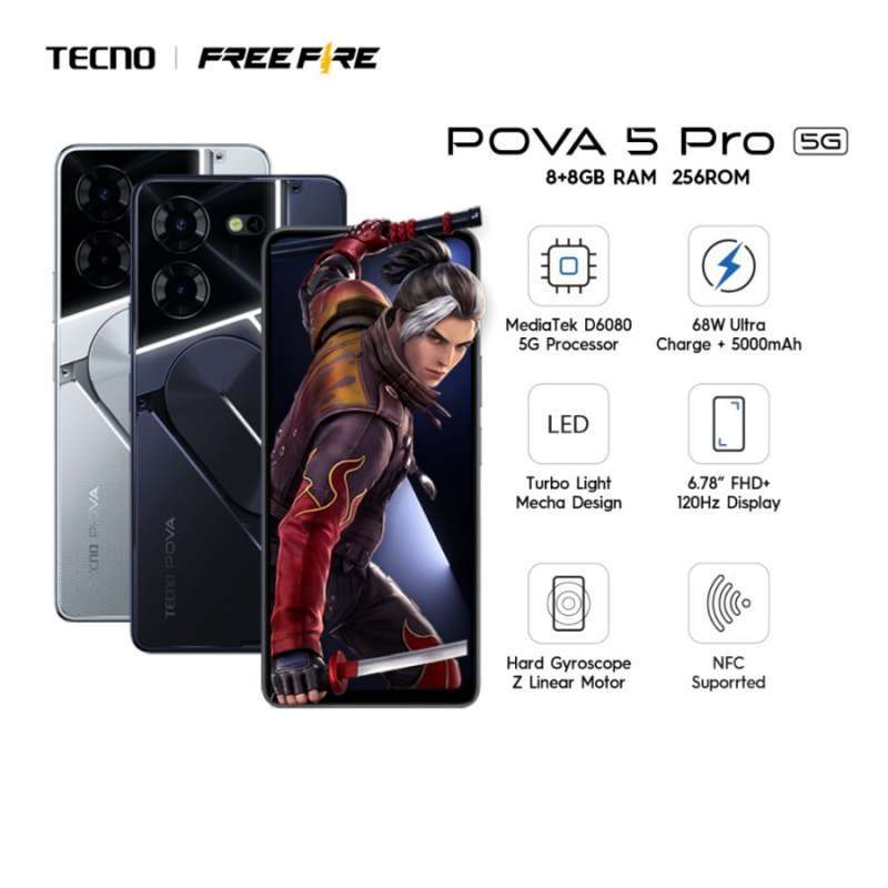Jual Tecno Pova 5 Pro 5g – 8gb+256gb Garansi Resmi Di Seller Skc Store ...