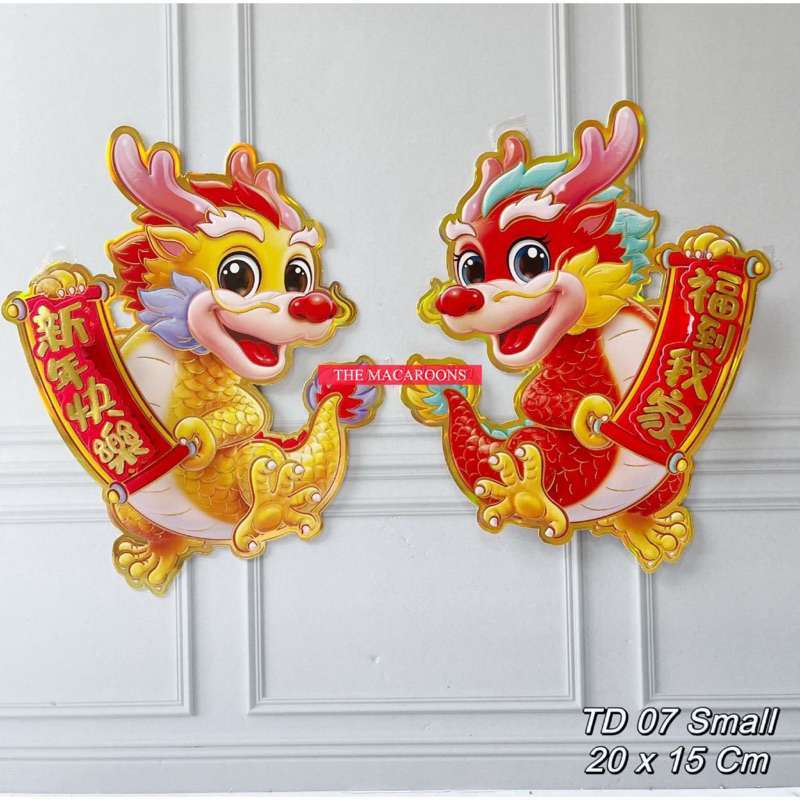 Promo Tempelan Imlek Naga 2024 / Shio Dragon Imlek / Sticker Pintu