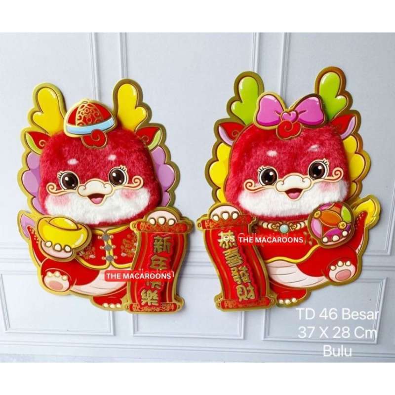 Promo Tempelan Imlek Naga 2024 / Shio Dragon Imlek / Sticker Pintu