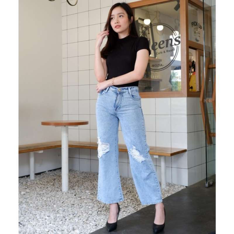 Jual top ripped jeans