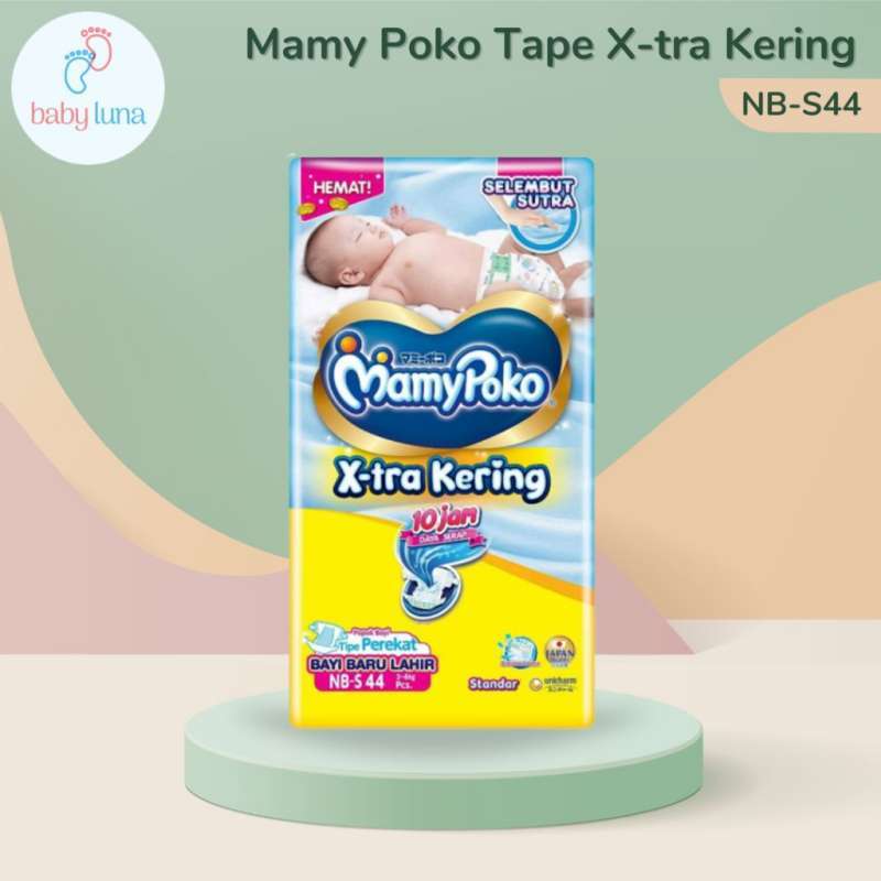 MamyPoko Pants X-tra Kering Tape NBS44 S38 S56 M32 M48 L28 L42  XL26 XL38 XXL24