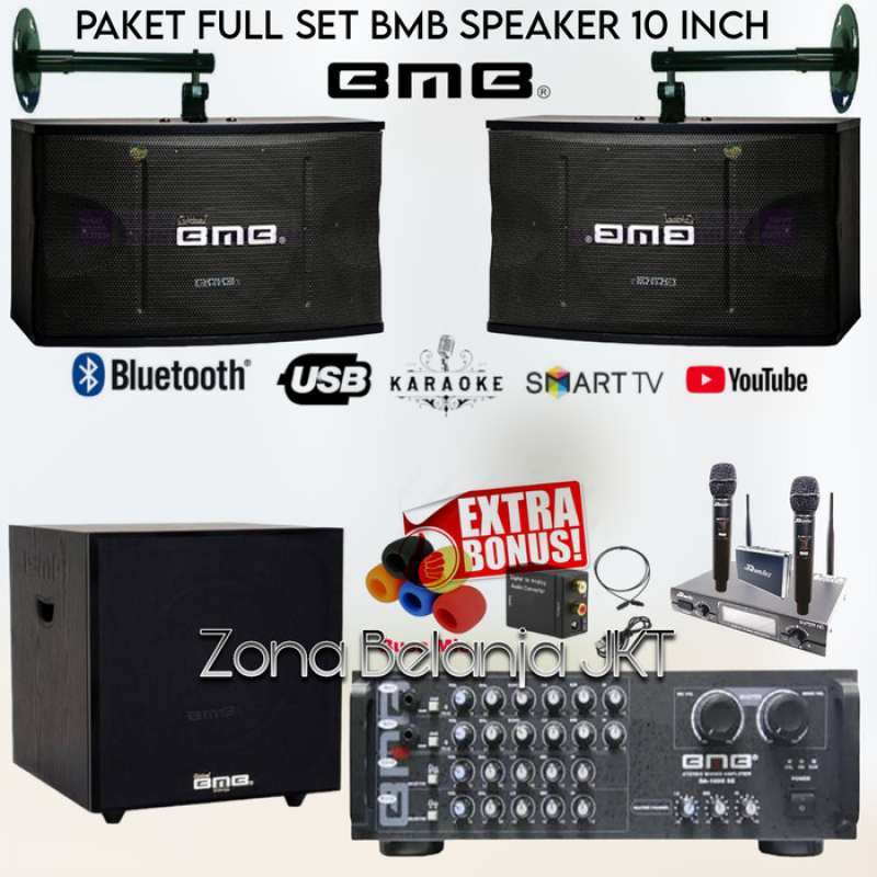 Promo PAKET SOUND SYSTEM KARAOKE SET FULL BMB 10 INCH + SUBWOOFER