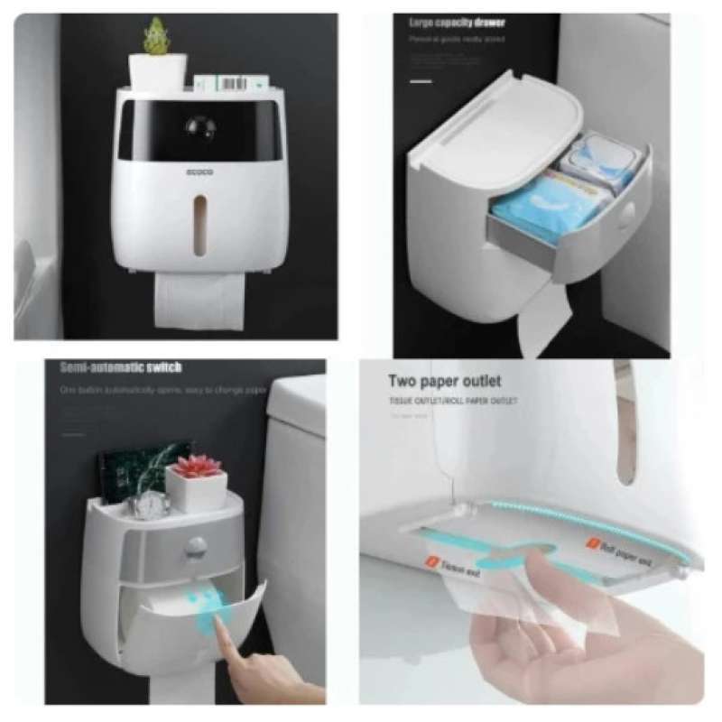 Promo DISPENSER TISSUE TOILET PREMIUM | TEMPAT TISU TOILET MINIMALIS Diskon 24% di Seller Aman ...