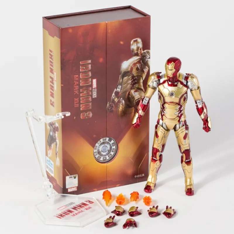 Figurine Iron Man MK42 Marvel Avengers 1/10 ZD Toys - 18cm - Produit Officiel Disney