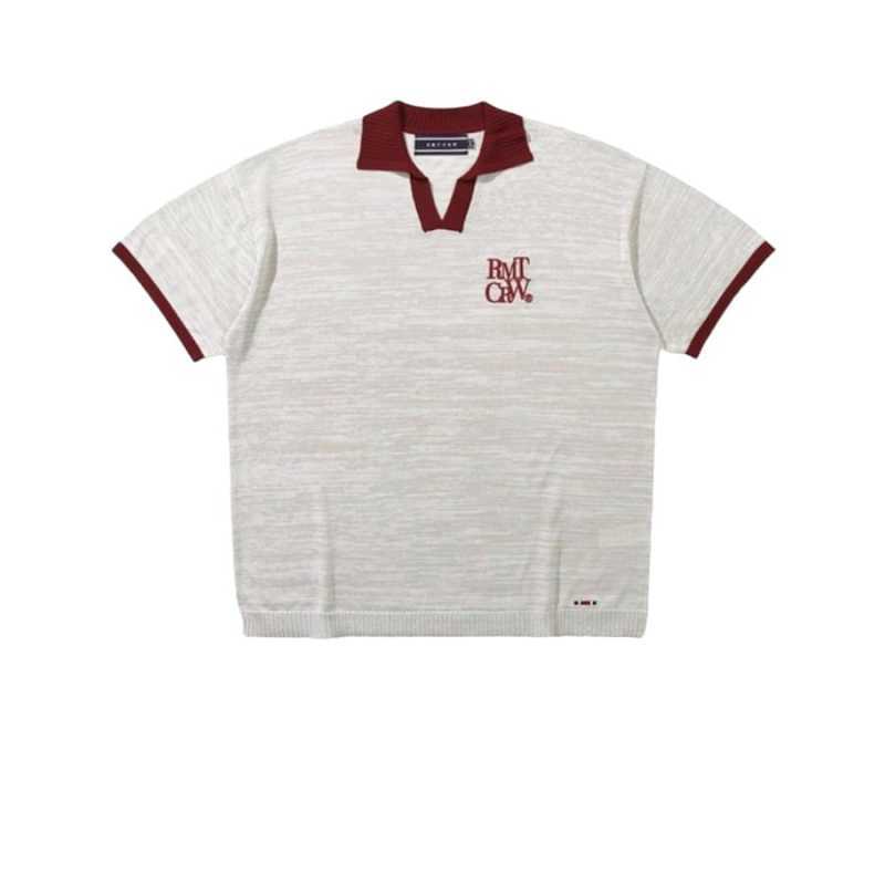 【ROMANTIC CROWN】22SS★ RECENT LOGO POLO SHIRT RMTCRW ROMANTIC CROWN Polo Shirts Unisex - POIZON