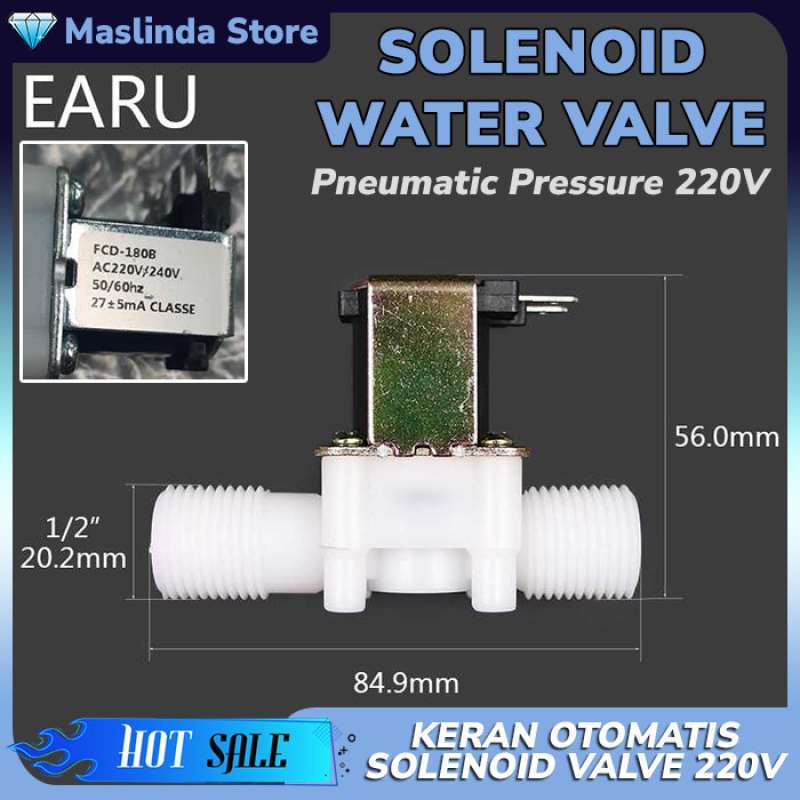 Promo EARU ELECTRIC SOLENOID WATER VALVE PNEUMATIC PRESSURE 220V - FCD ...