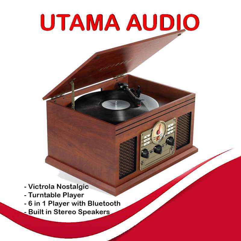 Turntable Victrola Nostalgic Quincy 6-in-1 with Bluetooth Vinyl Player