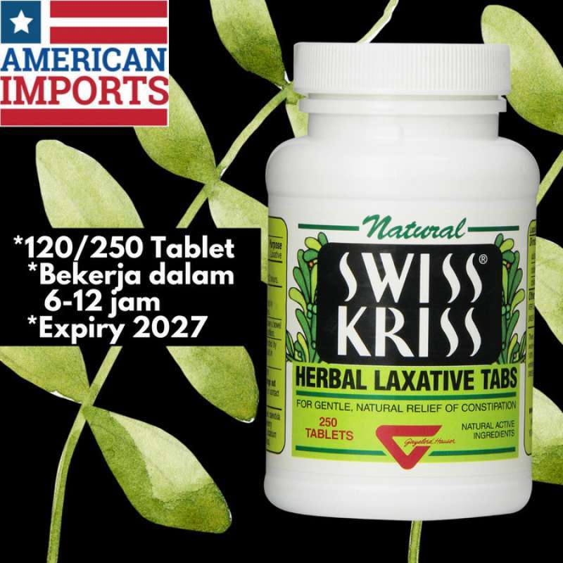 Promo Natural Swiss Kriss Herbal Laxative Konstipasi, Pencahar 250