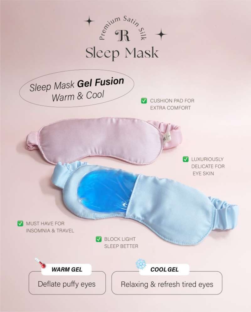 Promo Promo Sleep Mask With Gel Premium Satin Silk The Rituale