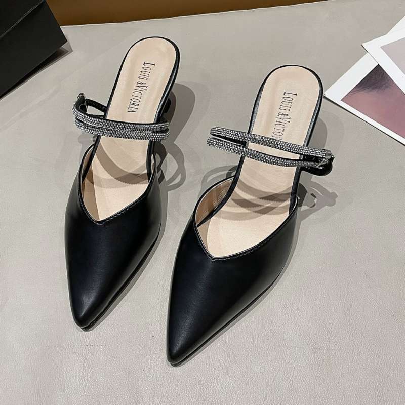 Promo Sepatu Heels Wanita Kantor Hitam Sepatu Cewek Tinggi Kerja Kantor