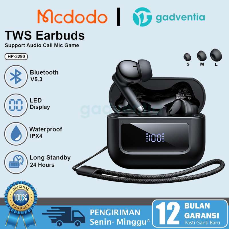 MCDODO B04 Series HP-3290 TWS Earbuds Airbuds With Digital Display Audio  Call Open Mic For Android Samsung Oppo iPhone XR XS 11 12 13 14 15 Pro Max