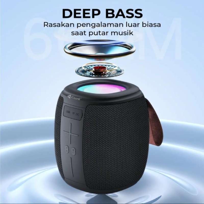 Jual Kisonli Speaker Bluetooth Portable Super Bass Q16 1200mah Di ...