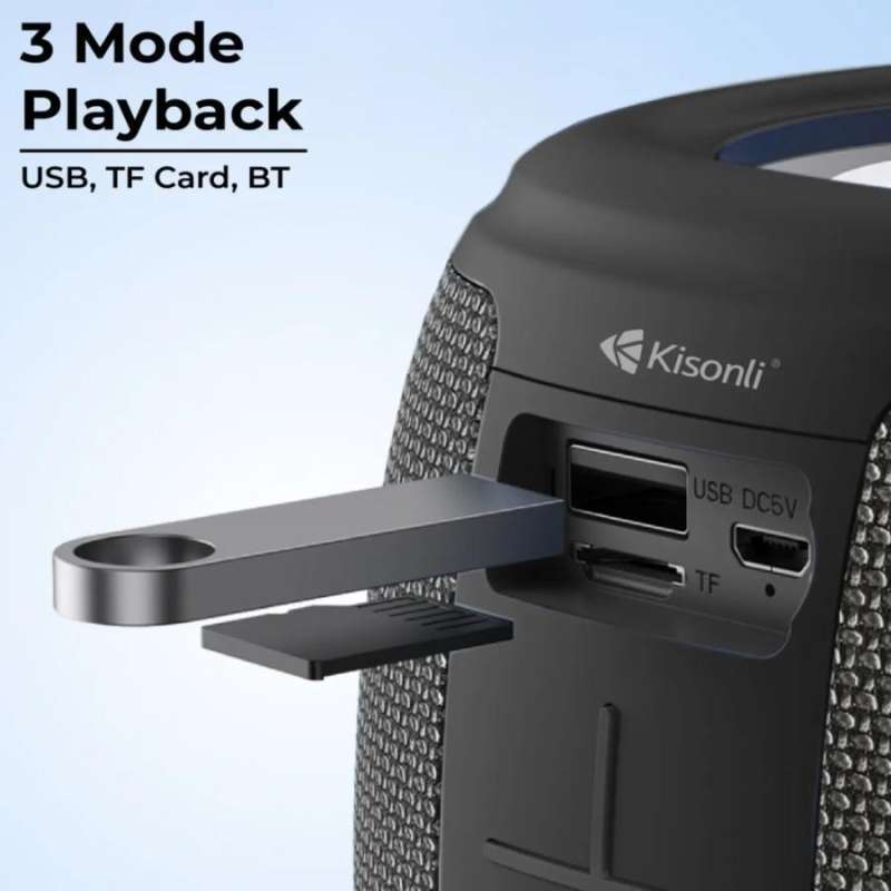 Jual Kisonli Speaker Bluetooth Portable Super Bass Q16 1200mah Di ...