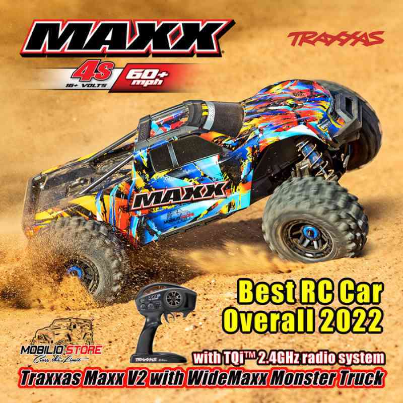Promo Traxxas Maxx V2 With Widemaxx Rc Monster Truck Ready To Race 1/10