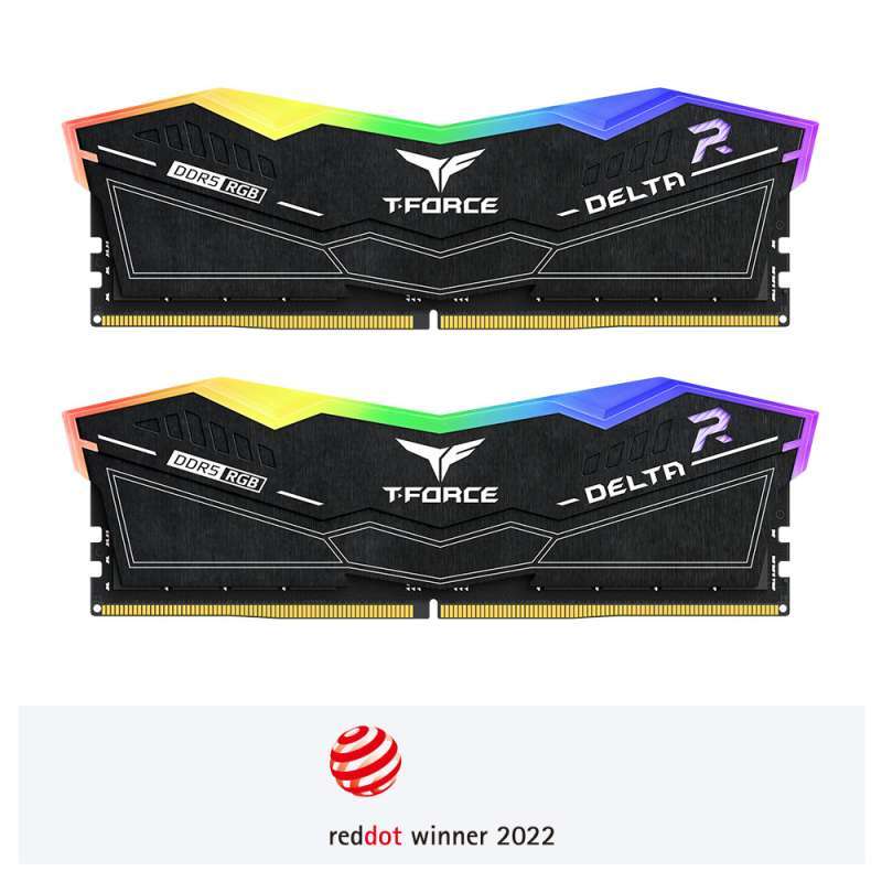 Promo teamgroup memory t force ddr5 delta rgb 2x32gb pc 5200mhz black