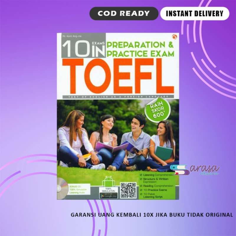 Jual Buku Tes Toefl Toeic Buku Toefl 10 Exams In Preparation &practice
