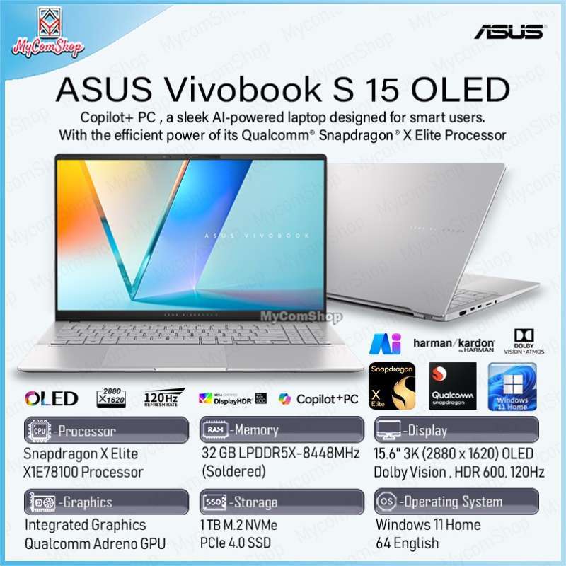 Originally $1,300 Vivobook S 15 3K OLED Snapdragon Copilot PC Is Down
