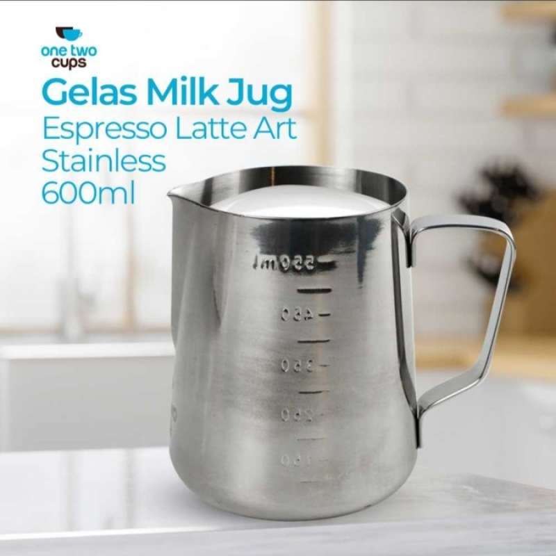 Jual One Two Cups Gelas Takaran Milk Jug Kopi Espresso Latte Art