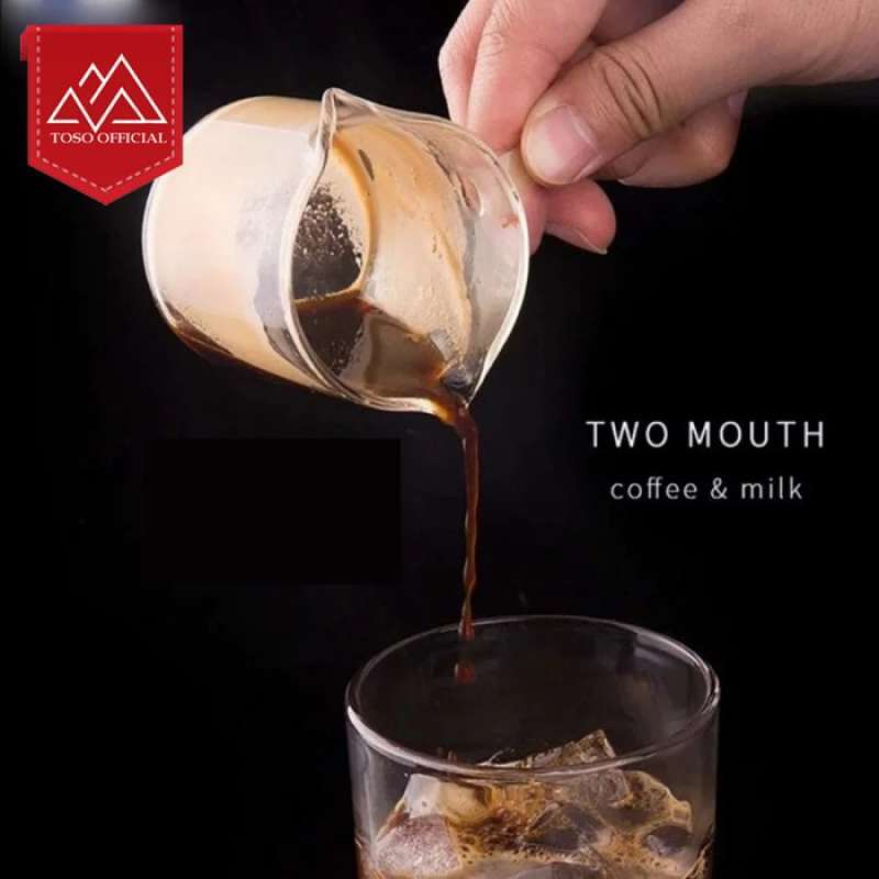 Jual Espresso Shot Glass Handle 70ml Gelas Ukur Kopi Measuring Cup Milk