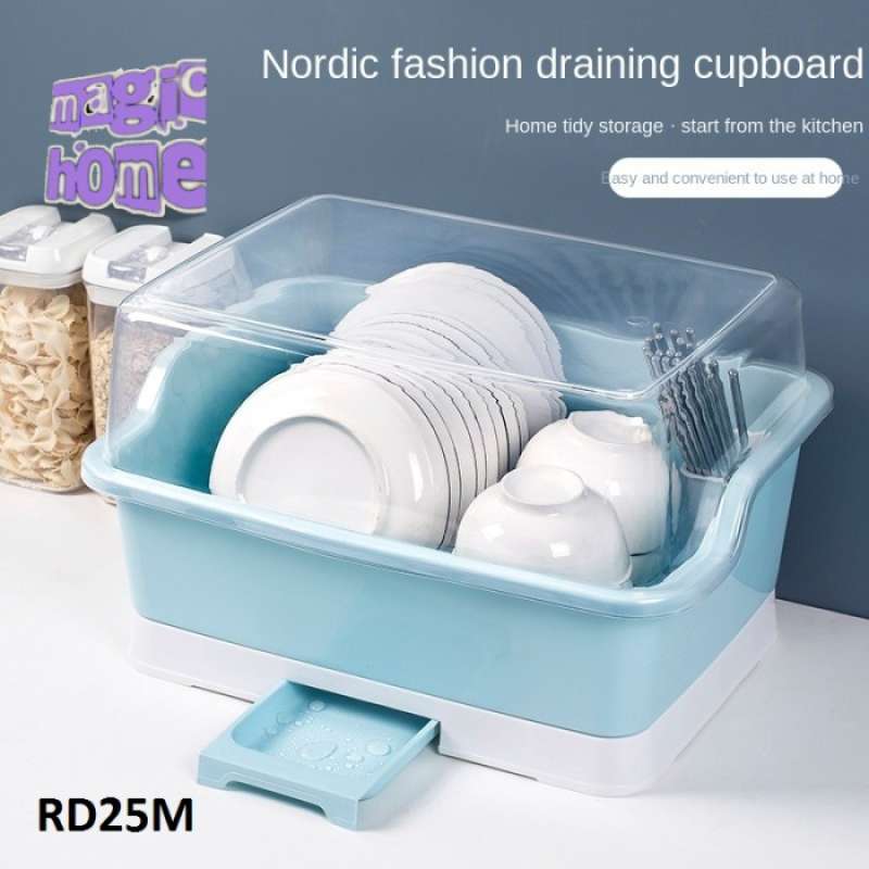 Box Piring Jual Box Rak Pengering Cuci Piring Tutup Transparan Tirisan Air Jq01 ...