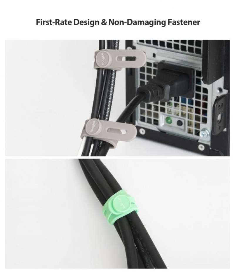 Cable Ties Ringke Silicone Cable Ties Strap Holder Pengikat Kabel