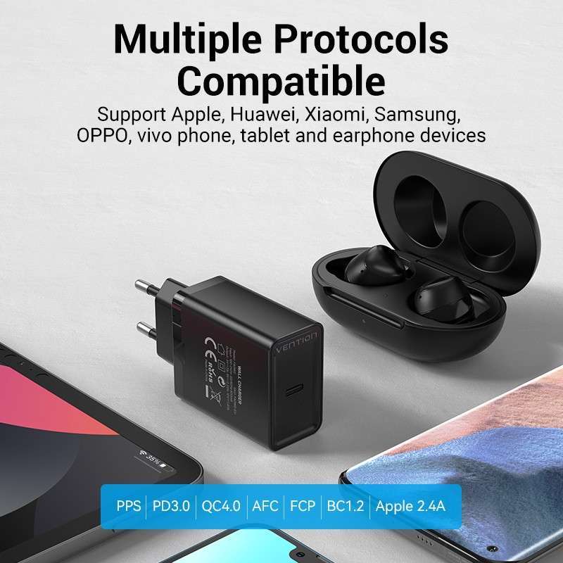 Jual Vention Adaptor Charger Paket Bundle Gadget Travel USB-C Fast ...