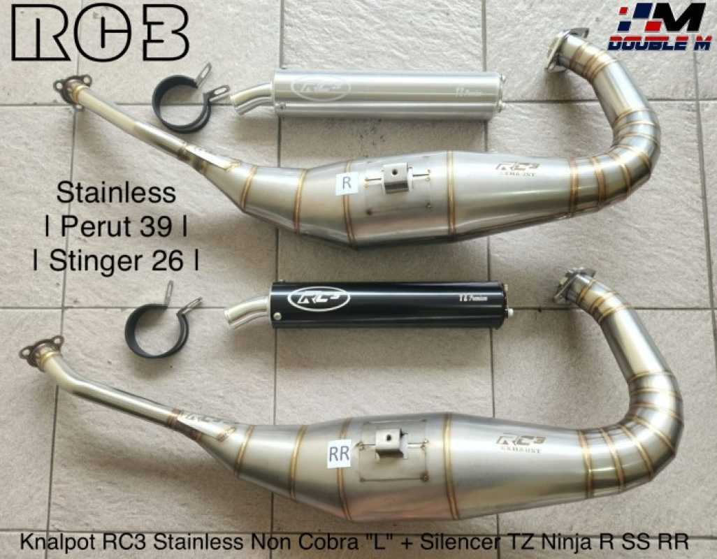 Promo Knalpot Racing Rc3 Stainless Tipe Non Cobra Standar Ninja R Rr Ss