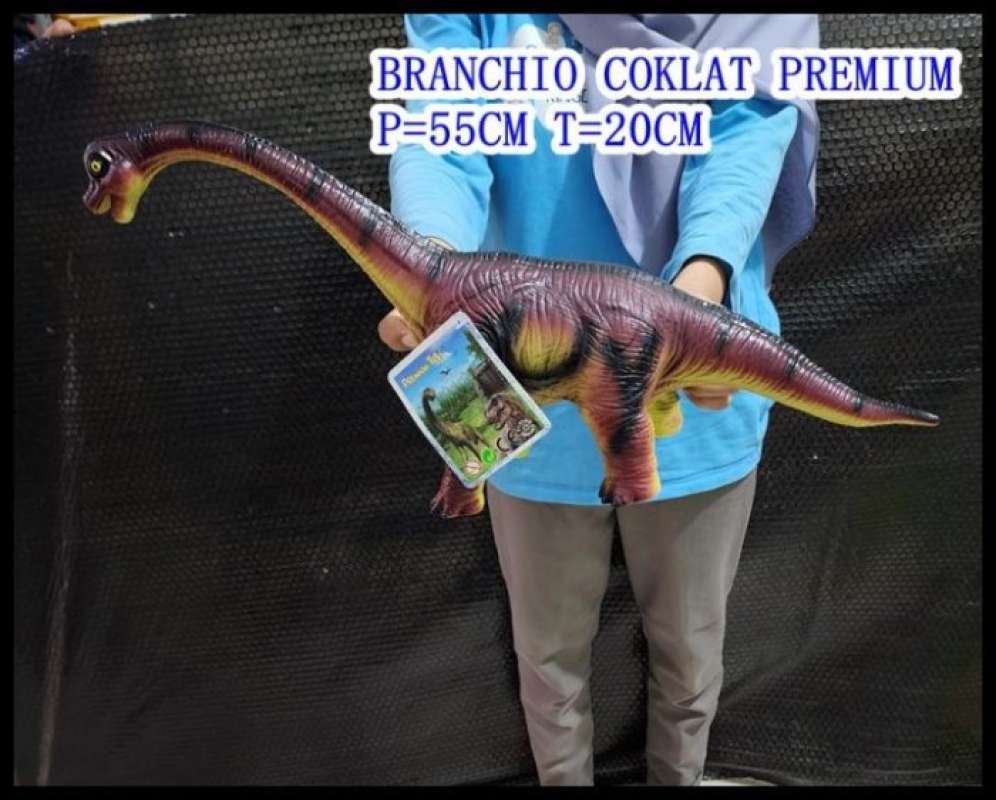 Branchiosaurus Promo Mainan Dinosaurus Branchiosaurus Premium Hijau Jumbo 57cm ...