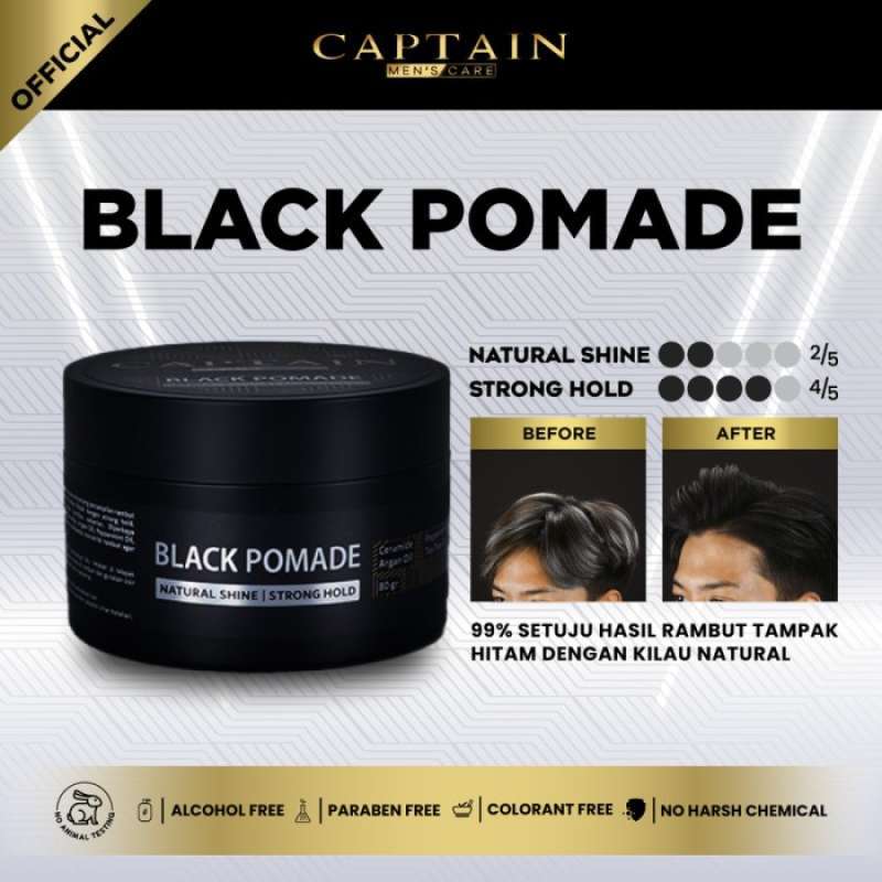 Jual Captain Black Waterbased Pomade ( Cocok Untuk Tutupin Rambut Uban