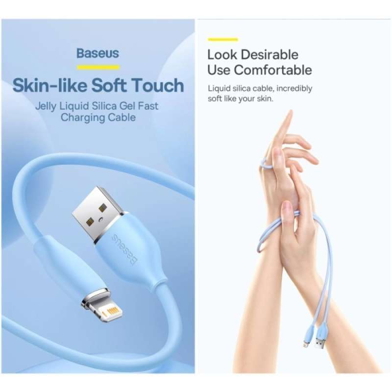 Promo Baseus Kabel Data Jelly Liquid Silica Gel USB To Lightning