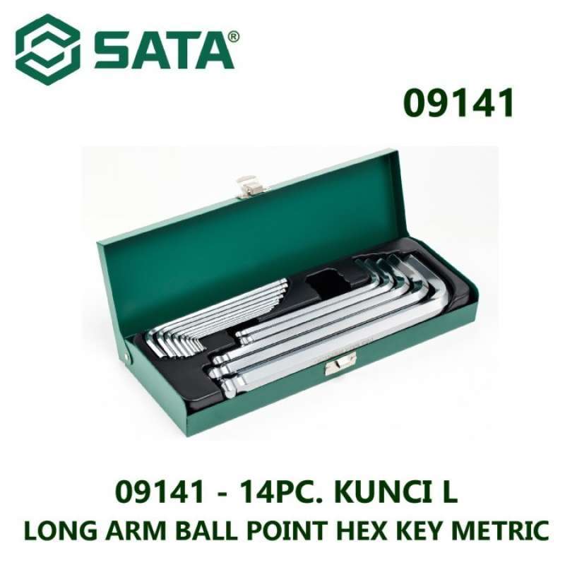 Promo Kunci L Jumbo 09141 Sata - 14pc. Long Arm Ball Point Hex Key ...