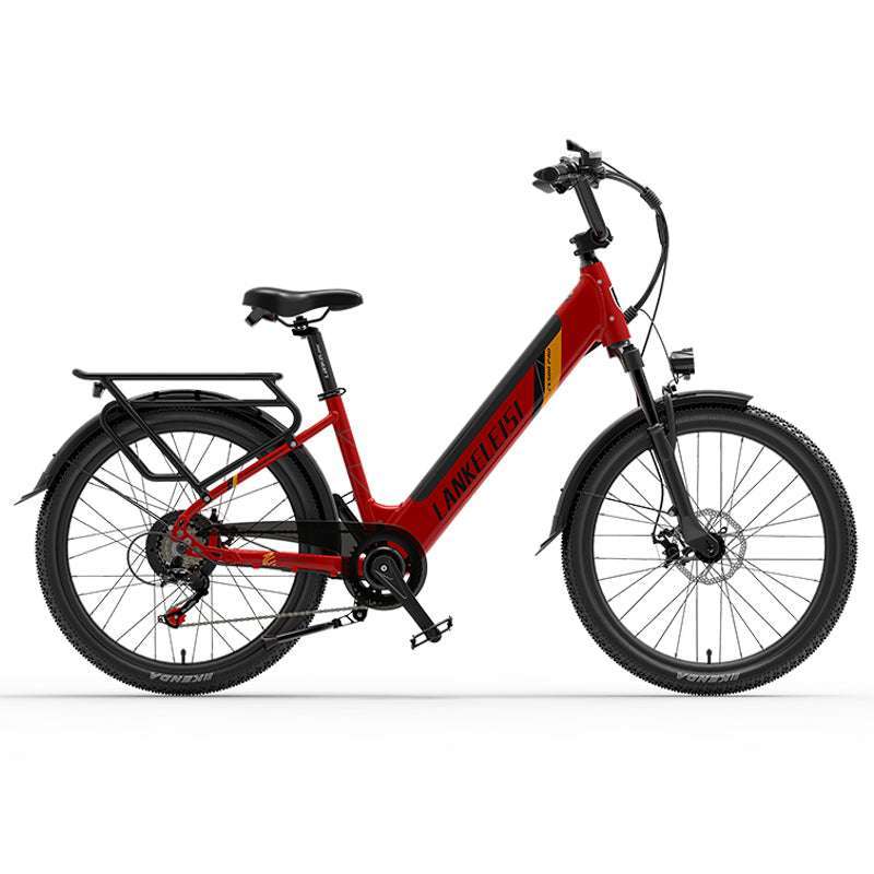 LANKELEISI SEPEDA LISTRIK CITY BIKE MOPED 48V 500W WITH SADDLE  ES500 PRO