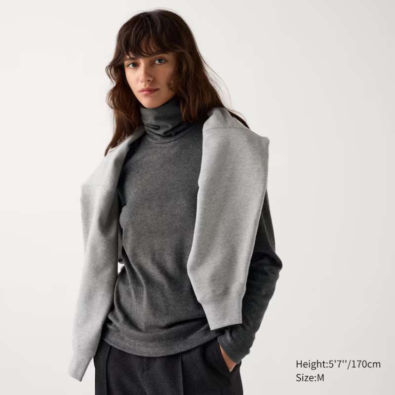 Jual Uniqlo Heattech T shirt Wanita Kaos Pullover Fleece Kerah Tinggi Turtle Neck Gray L Di Seller G124ce Grogol 2 Kota Jakarta Barat Blibli