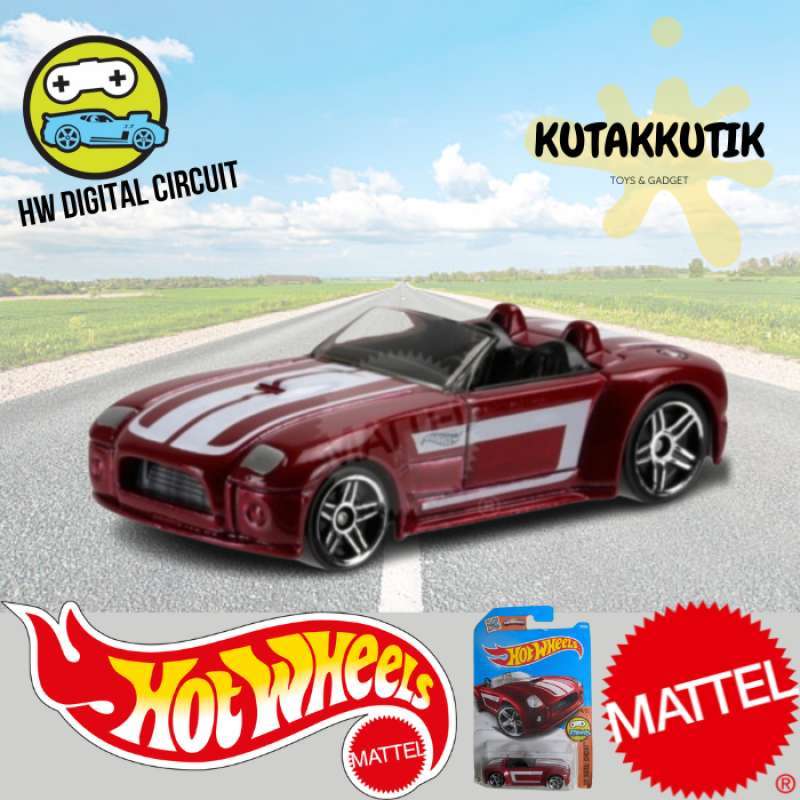 Hot Wheels Mobil Sedan Convertible Ford Shelby Cobra Concept Merah HW  Digital Circuit