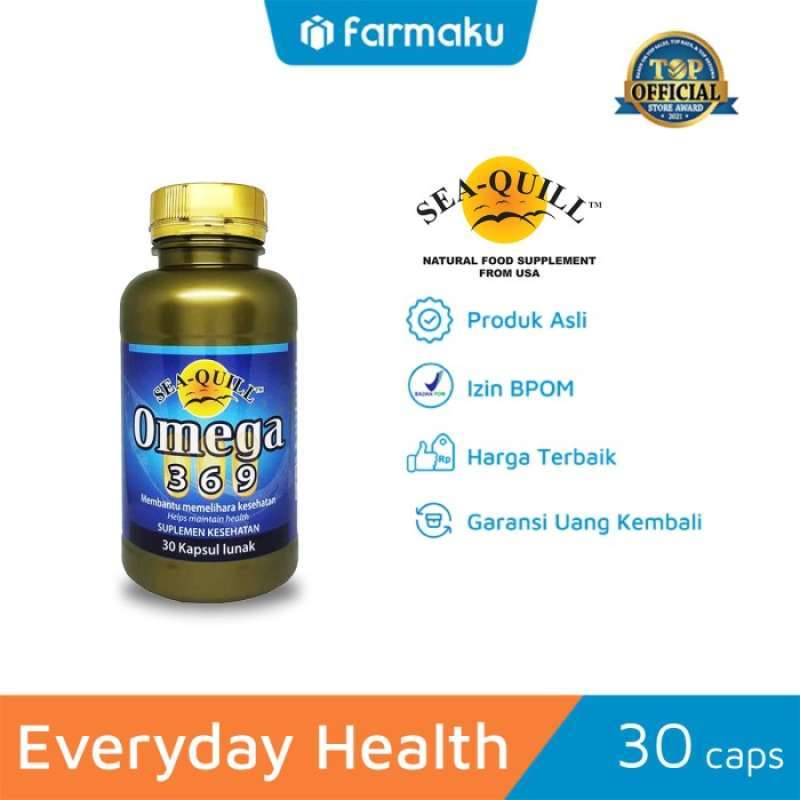 Sea Quill Omega 369 Salmon Fish Oil Isi 30 Kapsul Suplemen Kesehatan