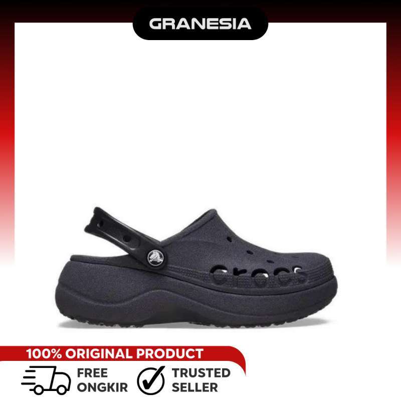 Crocs Baya Platform Glitter Women Clog 208459001|Sendal Sepatu Wanita