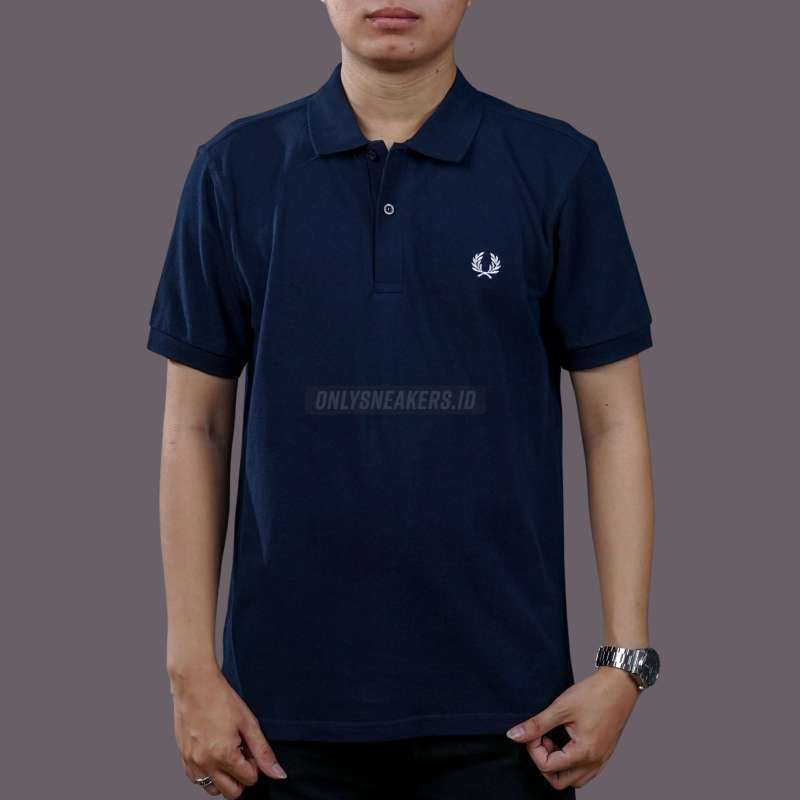 Navy Fred Perry Polo Logo Fred Perry Embroidered-logo Polo Shirt