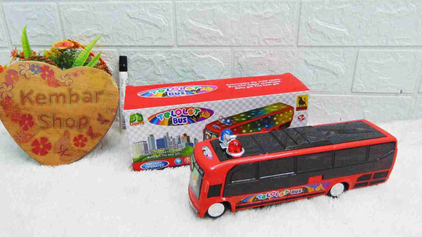 Jual 368b-6 [nyala Musik Lampu! Bump N Go] Mainan Bus Basuri Klakson ...