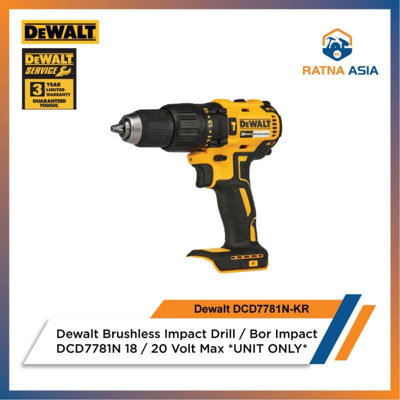 Dewalt DCD7781N Brushless Impact Drill Bor Impact DCD 7781N 18V 20V Max  Unit Only