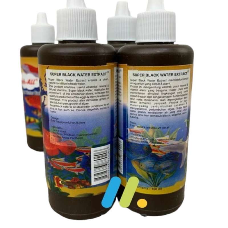 Jual Fish All Super Black Water Extract 100ml Obat Kondisioner Agar Air ...